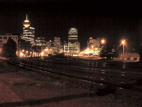 Railyard at Night