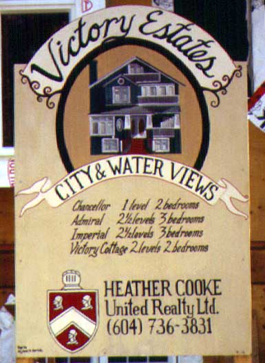 Sign for Victory Estates